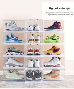 Organizador de Zapatos Apilable de Plástico Transparente, Paquete de 3 Cajas para Exhibir Zapatos, Almacenamiento de Zapatillas Transparentes - Product Image 4