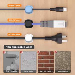 Органайзер для кабелей, пластиковый держатель для проводов, клипсы для кабелей, аккуратное хранение зарядных кабелей для телефона, для дома, офиса, автомобиля, в подарок - Product Image 5