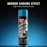 Peinture en aérosol à couverture fine et lisse, effet miroir chromé bleu métallisé, marque privée du fabricant