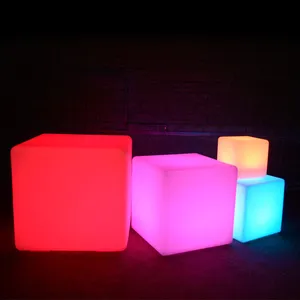 LEDキューブ新デザインパーティーバー照明付き屋外LED家具