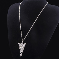 Elf Princess Arwen Twilight Star Crystal colgante collares para mujeres gargantilla joyería regalo
