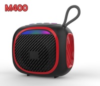 Speaker Nirkabel Portabel M400, Mendukung Kartu TF Radio FM, Tombol Plastik Audio Mini Luar Ruangan