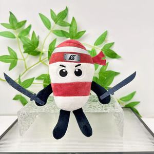 Shanhaijing serie palo de madera persona Rana Sahu'er lluvia de ideas Animal juguetes de peluche lindo hecho algodón felpa tela llaveros bolsas - Product Image 5