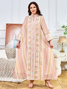 Estación de Comercio Exterior Independiente <span class=keywords><strong>para</strong></span> Fábrica de <span class=keywords><strong>Ropa</strong></span>: Nuevo Vestido de Noche de Primavera con Estampado Floral y Lentejuelas, Largo hasta el Suelo, Corte en A - Product Image 4