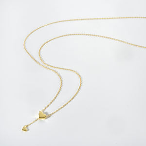 פומיי סטרלינג כסף 925 שרשרת קסם לב פשוטה עם כדור הזזה מתכווננת סיליקון מרופדת החלקה אהבה שרשרת לב - Product Image 2