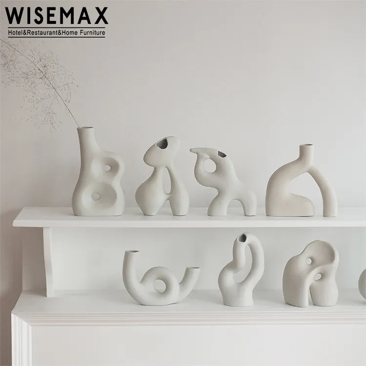 Wisemax Meubels Noric Home Decor Onregelmatige Vorm Vaas Kunstenaar Klein Formaat Keramische Woonkamer Bloemenvaas