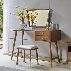 <span class=keywords><strong>Coiffeuse</strong></span> en bois de teck brun simple et <span class=keywords><strong>rustique</strong></span>, style chinois, table de toilette pour chambre à coucher - Product Image 2
