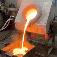 Fourneau de fusion à induction IGBT 10kg 50kg 100kg 150kg pour cuivre, or, argent, aluminium, acier, usage industriel