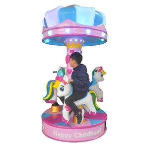 Three-Person Coin-Operated Carousel Game <b>Machine</b> for Children's Indoor Playground English 1 Year Plastic Rotating <b>Amusement</b> - Product Image 5