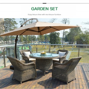 Table en rotin PE tissée à la main de style traditionnel moderne ensemble de chaises extérieur hôtel villa café <span class=keywords><strong>patio</strong></span> balcon meubles de jardin - Product Image 2