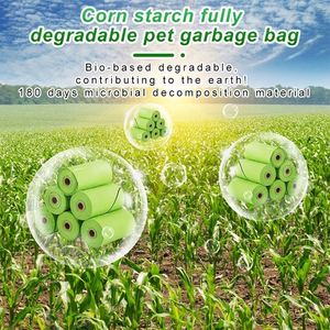 High Quality Custom Printed 100% Biodegradable Eco-Friendly <b>Compostable</b> Pet Waste <b>Bags</b> Cornstarch & Polyester for Dog Poop Clean - Product Image 6