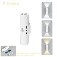 Lampe murale LED intelligente à dégradé de couleurs, rechargeable, avec détecteur de mouvement, RGB, lumière d'ambiance nocturne, ambiance moderne pour salon