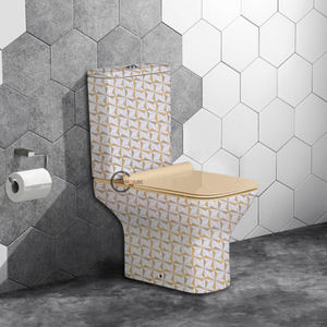 WC promotionnel durable en céramique colorée à deux pièces, à poser au sol, pour salle de bain - Product Image 3