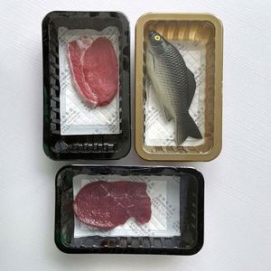 Emballage absorbant pour viande, jetable, écologique, de qualité alimentaire, pour usage domestique et en supermarché, couleurs blanc/noir - Product Image 5