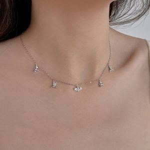 Dylam Delicate Charm Design 925 Silver Link Chain 5A CZ Cubic Zirconia <b>Bee</b> Bird Pendant Necklace for Women Daily Wear Jewelry - Product Image 3