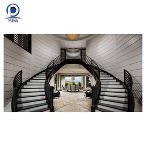 Biệt Thự Sang Trọng Tùy Chỉnh Kim Loại Hàng Đầu Bán Xoắn Ốc Cầu Thang Gỗ Tread Cấu Trúc Thiết Kế Prima Thép Xoắn Ốc Cầu Thang - Product Image 3