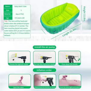 Bañera Inflable para Bebés, Plegable, Portátil, Antideslizante, Piscina para Bebés y Niños Pequeños - Product Image 4