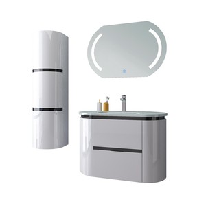 Mueble <span class=keywords><strong>de</strong></span> baño <span class=keywords><strong>de</strong></span> 48 "blanco, un juego <span class=keywords><strong>de</strong></span> gabinetes <span class=keywords><strong>de</strong></span> baño <span class=keywords><strong>de</strong></span> utilidad <span class=keywords><strong>de</strong></span> PVC para inodoros - Product Image 1