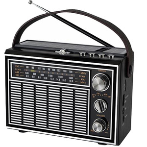 MLK-7939 Mô Hình Cũ Đài Phát Thanh Năng Lượng Mặt Trời Điện Xách Tay Sóng Ngắn Đài Phát Thanh <span class=keywords><strong>Receiver</strong></span> Với LED Ánh Sáng - Product Image 2