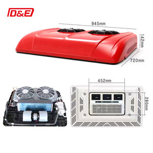 ระบบทำความเย็นบนหลังคา DC 12V 24V <span class=keywords><strong>พัดลม</strong></span>คู่ เครื่องปรับอากาศสำหรับรถบรรทุก รถบ้าน RV รถแคมป์เปอร์ - Product Image 4