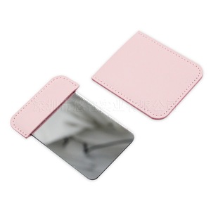 Creative PU leather <b>mirror</b> gift, portable makeup <b>mirror</b> with protective leather case, <b>small</b> makeup <b>mirror</b> with custom logo. - Product Image 1