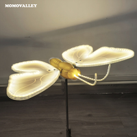 Momovalley - Decoración Navideña Impermeable de 40 cm con Luces LED de Mariposas en Movimiento, Simulación Dinámica