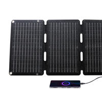 Panneau solaire portable pliable 30W, panneau solaire flexible pour la charge en extérieur, fabriqué en Chine