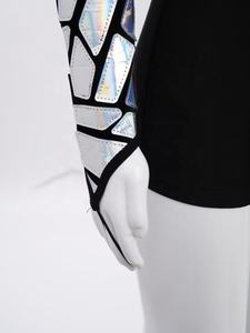 Traje de Danza Metálico para Niñas de 6 a 16 Años, Leotardo para Competencia de Danza Latina, Ropa Personalizada, Ropa Deportiva de Alto Rendimiento para Niños - Product Image 5