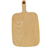 Planche à découper rectangulaire multifonctionnelle en bois de hêtre de 26 cm, nouveau style, avec poignée et anneau de suspension, pour pain et pizza, vente en gros