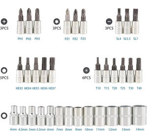 Juego de Llaves de Trinquete de 46 Piezas para Reparación de Automóviles, Juego Completo de Llaves de Tubo para Mantenimiento de Vehículos, Reparación Mecánica y Servicio Automotriz - Product Image 4