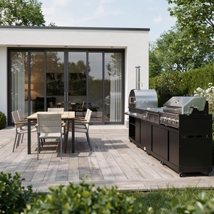 Módulo Resistente a la Humedad SS304, <span class=keywords><strong>Cocina</strong></span> Exterior con Fregadero, Juego <span class=keywords><strong>de</strong></span> <span class=keywords><strong>Cocina</strong></span> Exterior <span class=keywords><strong>de</strong></span> Acero Inoxidable 304 con Persianas Enrollables, Parrilla para Barbacoa - Product Image 2