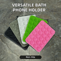 Accessoires de salle de bain modernes haut de gamme très demandés, accessoires portables en silicone multi-usages pour téléphone portable, antidérapants