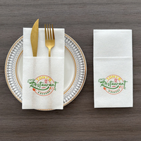 Serviette de table de poche Airlaid Serviettes en papier jetables en lin Serviettes de restaurant
