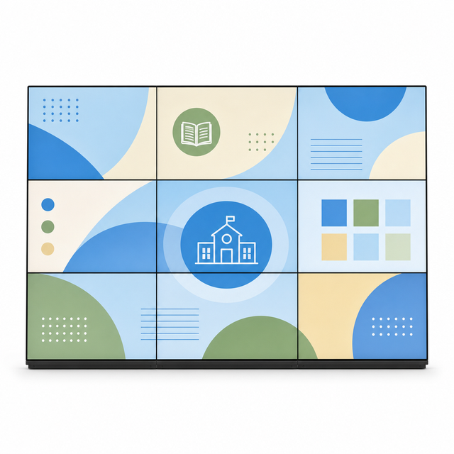 Economical 49 Inch LCD IPS Panel 700cd/m Brightness 3.5mm Bezel Digital Signage Splicing Screen 2-Year Warranty for School