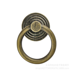 <b>Antique</b> Ring Drawer Handle Zinc Alloy Single Hole Traditional Cabinet Furniture Handle B44 Durable Home Decor - Product Image 4