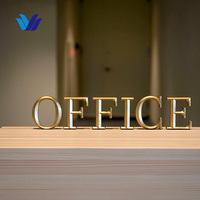 Letrero Personalizado con Nombre de Empresa HONGSEN, Superficie Curva de Aluminio, Letras 3D Grabadas, para Interiores de Edificios, Hospitales, Escuelas, Garantía de 3 Años