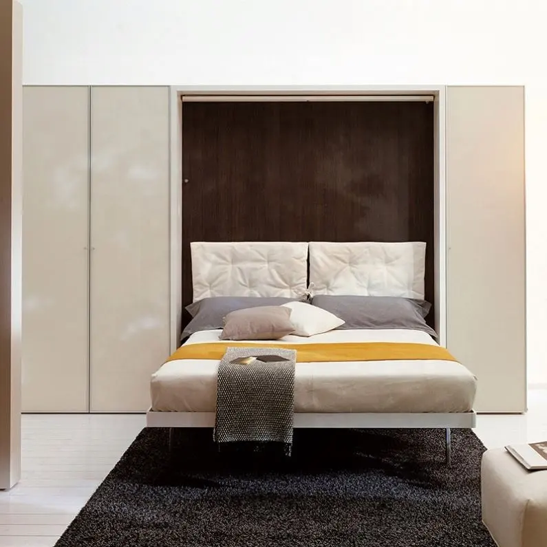 새로운 제품 벽 침대 공간 절약 홈 가구 20WB012 수직 접이식 침대 더블 침대