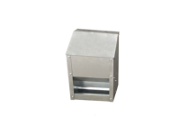 JH-Mech Vente en gros Mangeoire à poulet avec poignée à loquet Capacité de 85-120lbs Grande mangeoire automatique en acier pour volaille