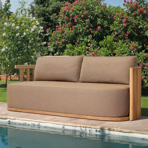 Ensemble <span class=keywords><strong>de</strong></span> meubles <span class=keywords><strong>de</strong></span> patio en bois pour l'extérieur Sofa <span class=keywords><strong>de</strong></span> <span class=keywords><strong>salon</strong></span> en tissu pour le <span class=keywords><strong>jardin</strong></span> Mobilier d'extérieur sectionnel - Product Image 6