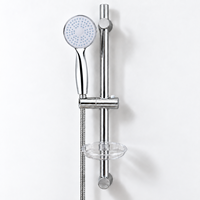 Ensemble de douche pluie chromé classique avec douchette à main, système de robinetterie thermostatique monocommande pour salle de bain, pression équilibrée