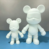 Kit d'art populaire de haute qualité pour figurines en vinyle souple DIY, thème Ours Fluide, pour soirées romantiques, couples et cadeaux de remerciement pour activités