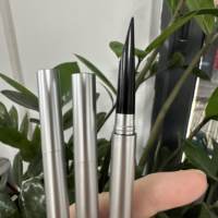 Crayon à sourcils waterproof de précision pour marque privée, nouveau design de tube entièrement argenté, longue tenue, effet sourcils sauvages, crayon à sourcils machette