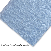 Planche en acrylique moulé effet marbre bleu métallisé scintillant, 12x12 pouces, lot de 3, 1/8 po texturé pour loisirs créatifs et décoration intérieure