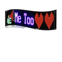 Écran LED pour camion Devil's Eye 20*64 IP65, autocollant intelligent flexible pour vitre arrière de véhicule, extérieur/intérieur, écran USB