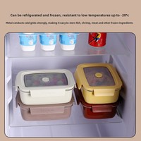 Boîte à lunch portable isotherme en acier inoxydable à double compartiment pliable 1-2L pour les employés de bureau, les étudiants, boîte minimaliste moderne
