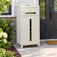 Armoire de rangement extérieure grande capacité pour livraisons, boîte de colis antivol avec fenêtre de visualisation, couleur personnalisable disponible