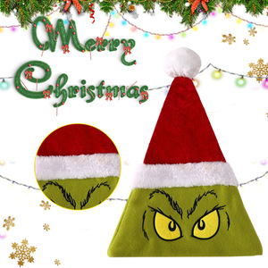 Nouveauté : Chapeau en peluche <span class=keywords><strong>Grinch</strong></span> pour adulte, idéal pour les fêtes de Noël, également adapté aux enfants et comme cadeau. - Product Image 5