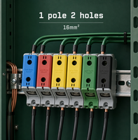 Bloc de bornes universel Cu 520A Al 490A 1 pôle 2 voies Al Cu KE75 95 à 300 mm² pour armoires de télécommunications et de commutation