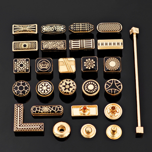 Custom Metal <b>Snap</b> Buttons Rectangle Vintage Embossed Logo Button Set for Thobe Shirt Decorative <b>Fasteners</b> - Product Image 1