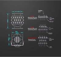 Démetalliseur magnétique puissant en acier inoxydable de type tiroir pour trémie de machine de moulage par injection de poudre alimentaire et de particules, avec filtre NH